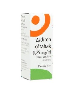 Zaditen Oftabak*collirio 5 Ml 0,25 Mg/ml