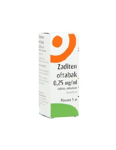 Zaditen Oftabak*collirio 5 Ml 0,25 Mg/ml