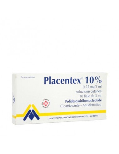 Placentex*soluz Cutanea 10 Fiale 0,75 Mg 3 Ml