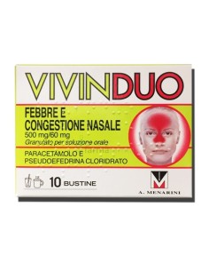 Vivinduo Febbre E Congestione Nasale*orale 10 Bustine 500 Mg+ 60 Mg