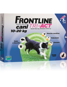 Frontline Tri-act*spot-on Soluz 3 Pipette 2 Ml 135,2 Mg + 1.009,6 Mg Cani Da 10 A 20 Kg