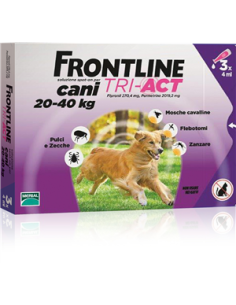 Frontline Tri-act*spot-on Soluz 3 Pipette 4 Ml 274,4 Mg + 2.019,2 Mg Cani Da 20 A 40 Kg