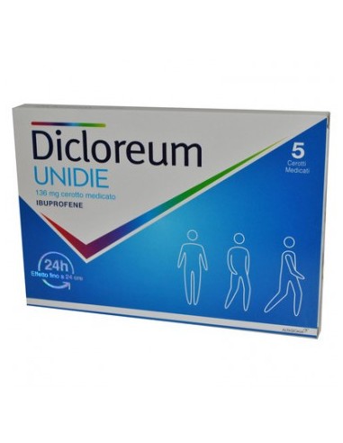 Dicloreum Unidie*5 Cerotti Medicati 136 Mg