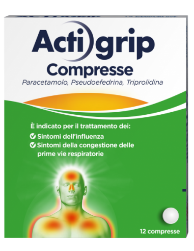 Actigrip*12 Cpr 60 Mg + 2,5 Mg + 500 Mg