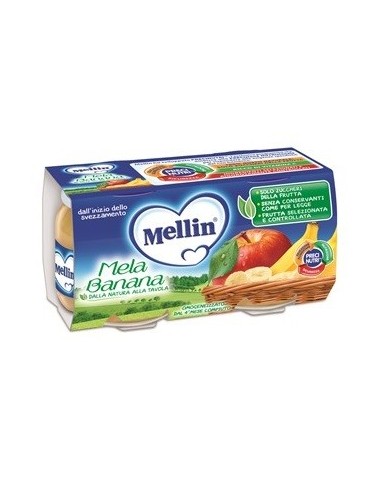 Mellin Omogeneizzato Mela Banana 100 G 2 Pezzi