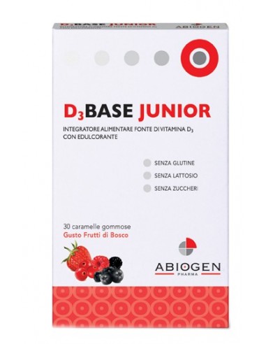 D3base Junior 30 Caramelle Gommose Frutti Di Bosco