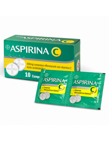 Aspirina C*10 Cpr Eff 400 Mg + 240 Mg Con Vitamina C