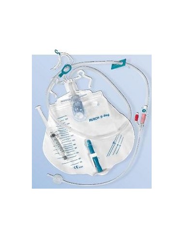 Catetere In Silicone Scanalato Profilcath Preconnesso Ch20 Lunghezza 40cm + Sacca Di Drenaggio Da 2000ml Graduata Con Tubo Di Sc