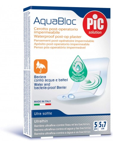 Cerotto Pic Aquabloc 5x7 Sterile Antibatterico 5 Pezzi