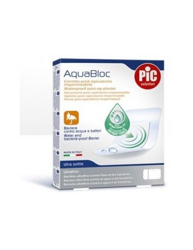 Cerotto Pic Aquabloc 10x10cm Antibatterico 5 Pezzi