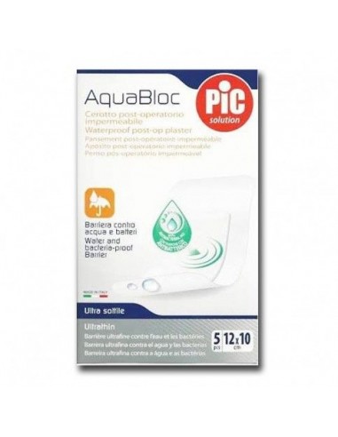 Cerotto Pic Aquabloc 10x12 Sterile Antibatterico 5 Pezzi