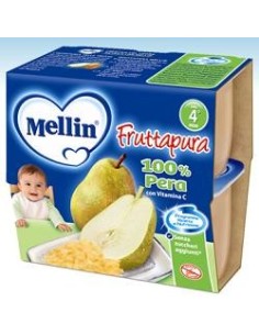 Mellin Frutta Pura Pera 100 G 4 Pezzi