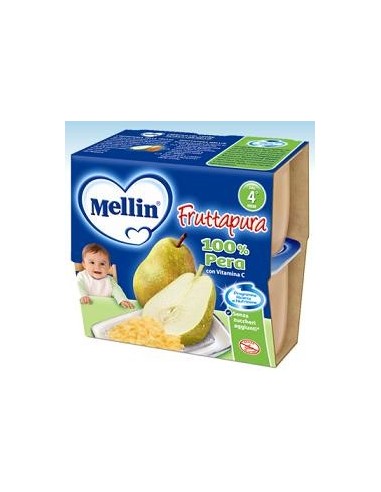 Mellin Frutta Pura Pera 100 G 4 Pezzi