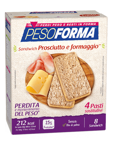 Pesoforma Sandwich Prosciutto e Formaggio 4 Pasti