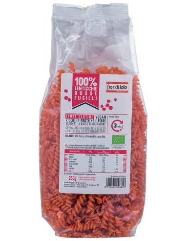 Fusilli Di Lenticchie Rosse Bio 250 G