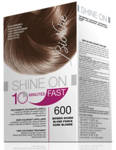 Bionike Shine On Fast Trattamento Colorante Capelli Biondo Scuro 600 Flacone 60 Ml + Tubo 60 Ml