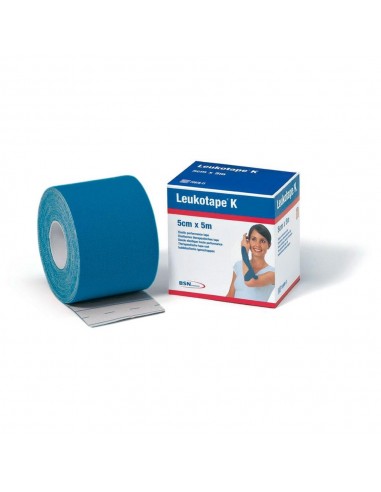 Benda Adesiva Leukotape K Per Taping Fisioterapico Larghezza5 Cm Lunghezza 5 M Colore Blu In Rotolo