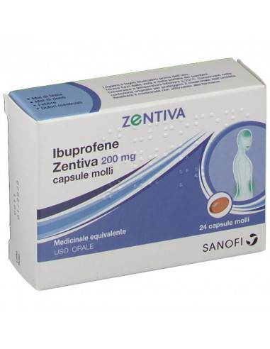 Ibuprofene (zentiva)*24 Cps Molli 200 Mg