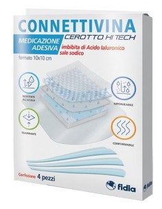 Cerotto Connettivina Hitech 10 X 10 Cm 4 Pezzi