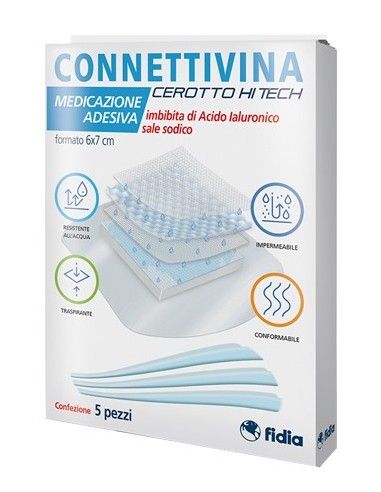 Cerotto Connettivina Hitech 6 X 7 Cm 5 Pezzi