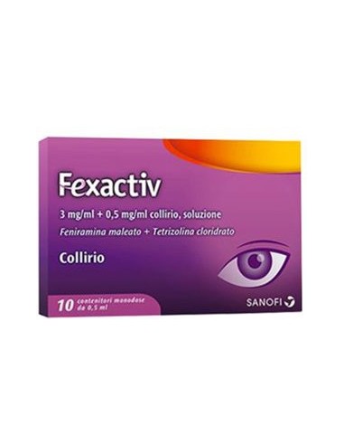 Fexactiv*10 Monod Collirio 0,5 Ml 0,3 Mg/ml + 0,5 Mg/ml