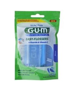 Gum Easy Flossers Filo Interdentale Con Forcella 30 Pezzi