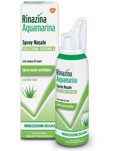 Rinazina Aquamarina Isotonica Aloe Spray Nebulizzazione Delicata 100 Ml