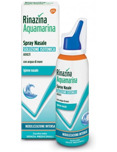 Rinazina Aquamarina Isotonica Spray Nebulizzazione Intensa 100 Ml