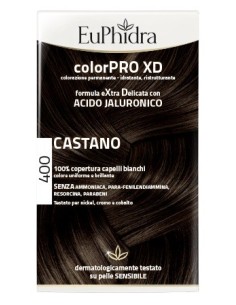 Euphidra Colorpro Xd 400 Castano Gel Colorante Capelli In Flacone + Attivante + Balsamo + Guanti
