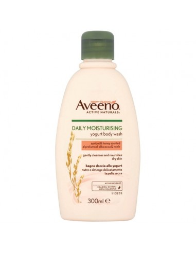 Aveeno Bagno Doccia Yogurt Albicocca & Miele 300 Ml