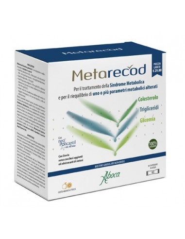 Metarecod 40 Bustine Granulari X 2,5g Gusto Arancia E Pesca