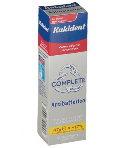 Kukident Complete Crema Adesiva Per Protesi Dentarie Con Antibatterico 47 G