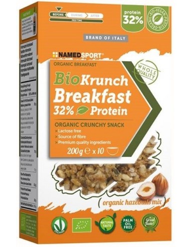 Biokrunch Breakfast 32% Protein Organic Hazelnuts Mix 200 G