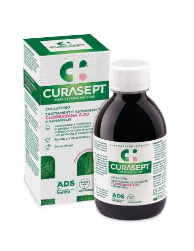 Curasept Collutorio Astringente 0,20 Ads 200 Ml + Dentifricio 6 Ml Cm