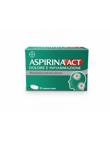 Aspirinaact Dolore E Infiammazione*12 Cpr Riv 1.000 Mg