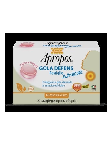 Apropos Gola Defens Pastiglie Junior Panna/fragola