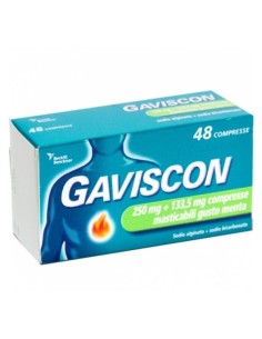 Gaviscon*48 Cpr Mast 250 Mg + 133,5 Mg Menta