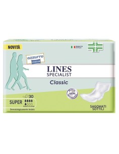 Pannolone Lines Specialist Classic Sagomato Sottile Super 30pezzi