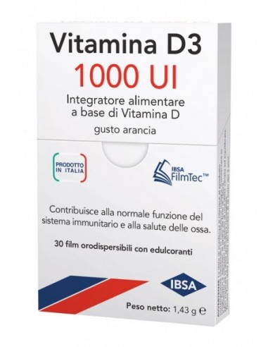 Vitamina D3 Ibsa 1000 Ui 30 Film Orali