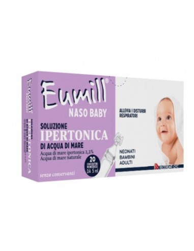 Eumill Naso Baby Soluzione Ipertonica 20 Contenitori Monodose 5 Ml