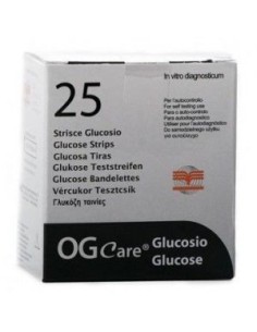 Strisce Misurazione Glicemia Ogcare 25 Pezzi