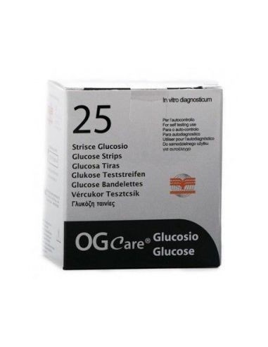 Strisce Misurazione Glicemia Ogcare 25 Pezzi