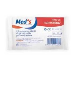 Garza Compressa Meds Farmatexa Idrofila 12/8 10x10 Cm 25 Pezzi