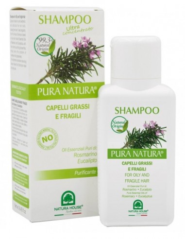 Shampoo Per Capelli Grassi E Fragili Con Rosmarino Ed Eucalipto 250 Ml