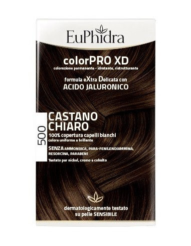 Euphidra Colorpro Xd 500 Cast Chiaro Gel Colorante Capelli In Flacone + Attivante + Balsamo + Guanti