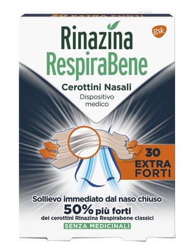 Rinazina Respirabene Cerottino Extra Forte 30 Pezzi