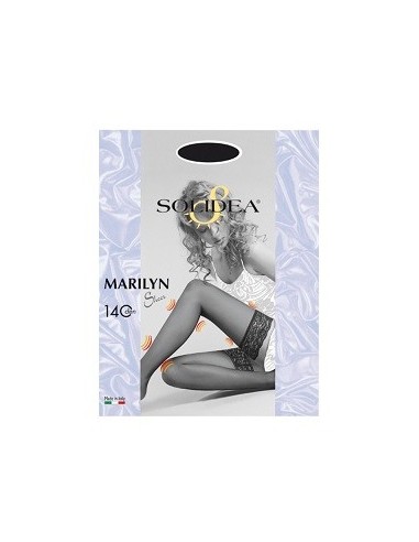 Marilyn 140 Sheer Calza Autoreggente Nero 1