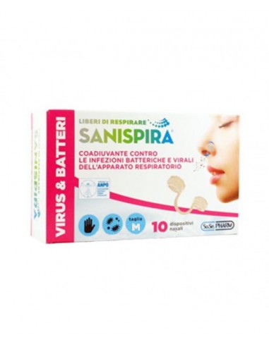 Sanispira Visur & Batteri Filtro Nasale Medium 10 Pezzi