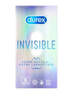 Durex Invisible Extra Lubrificante 6 Pezzi