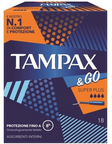 Tampax &go Assorbente Interno Super Plus 18 Pezzi